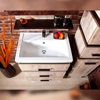 Тумба под раковину Бриклаер Техас 4627125412653 60 см кантри/венге